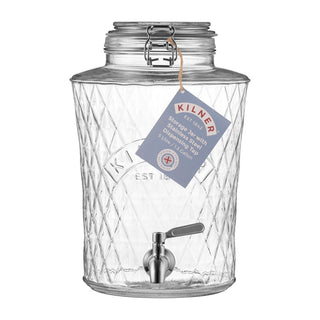 Kilner Clip Top Diamond Dispenser, 5 Litre