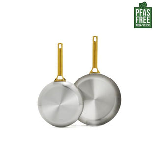 GreenPan Padova Stainless Steel PFAS Free Frypan 28cm