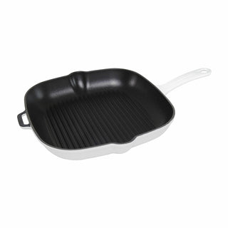 Chasseur Square Cast Iron Non-stick Brilliant White Grill 25cm