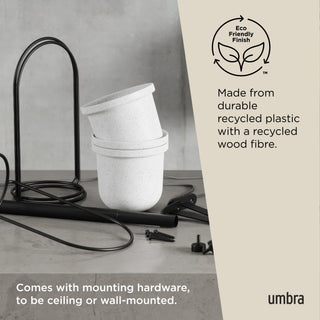 Umbra Triflora Hanging Planter - Set Of 3 - White/Black