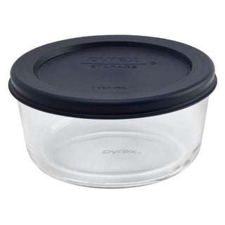 Pyrex Simply Store 2 Cup Round Blue Lid