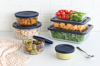 Pyrex Simply Store 7 Cup Round Blue Lid