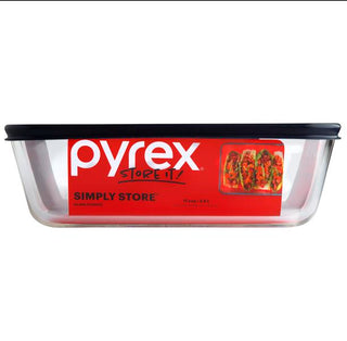Pyrex Simply Store 11 Cup Rectangle Blue Lid
