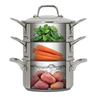 Pyrolux PYROSTEEL Tier Steamer Set 24cm/3
