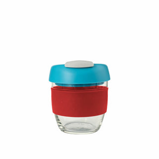 Avanti Glass Gocup, 236Ml/8Oz - Red/Aqua/Grey