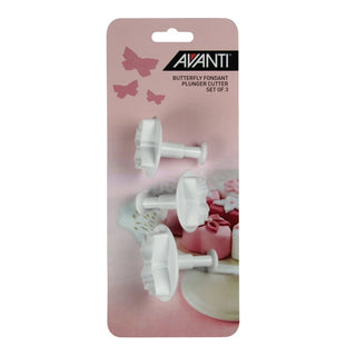 Avanti Butterfly Fondant Plunger Cutter Set - 3 Piece