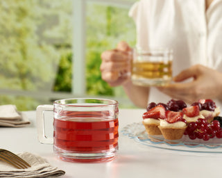 Pasabahce Bricks Glass Coffee/Tea Mug 250ml