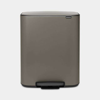 Brabantia Bo Pedal Bin 60 Litre - Platinum