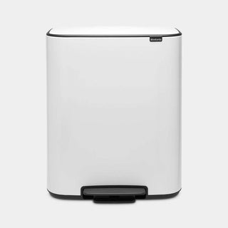 Brabantia Bo Pedal Bin 2 X 30 Litre - White