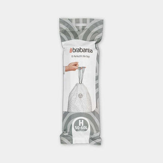 Brabantia Perfectfit Bin Bags Code H (50-60 Litre), Roll With 10 Bags