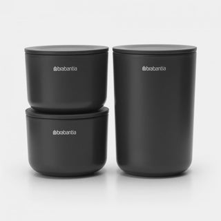 Brabantia Storage Pots Set of 3 - Dark Grey