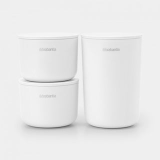 Brabantia Storage Pots Set of 3 - White
