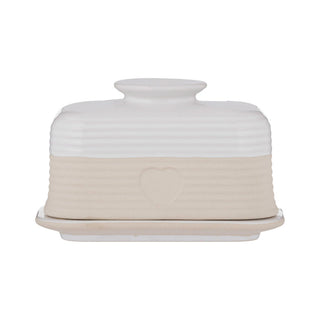 Mason Cash Rustic Charm Butter Dish, 10 x 15.6 x 10.6cm