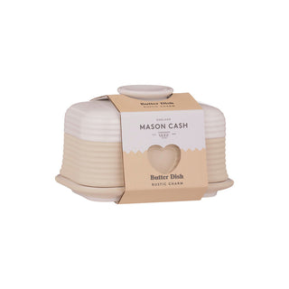 Mason Cash Rustic Charm Butter Dish, 10 x 15.6 x 10.6cm