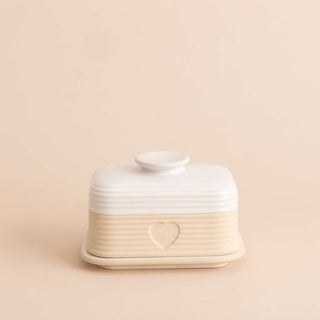 Mason Cash Rustic Charm Butter Dish, 10 x 15.6 x 10.6cm