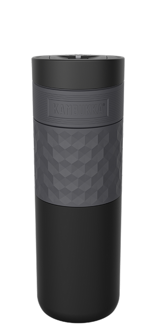 Kambukka Etna Grip 3-in-1 Snapclean® 500ml Travel Mug Black Steel