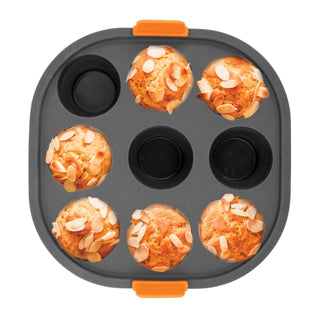 Bakemaster Silicone Collapsible 9 Cup Mini Muffin Air Fryer Insert 21 x 21 x 4cm