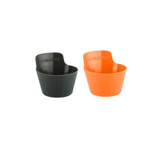 Bakemaster Silicone Baking Cups Set of 12 7 x 4cm Orange/Grey
