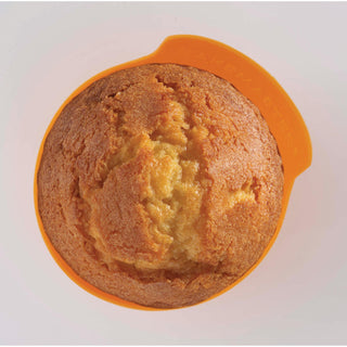 Bakemaster Silicone Baking Cups Set of 12 7 x 4cm Orange/Grey