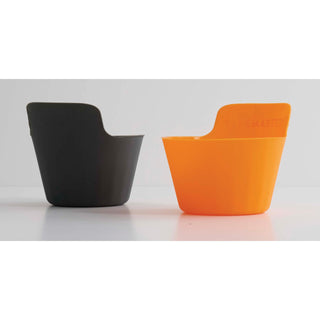 Bakemaster Silicone Baking Cups Set of 12 7 x 4cm Orange/Grey