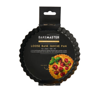 Bakemaster Loose Base Quiche Pan 14 x 3cm - Non-stick