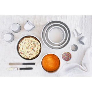 Bakemaster Silver Anodised Round Cake Pan 12.5 x 7.5cm
