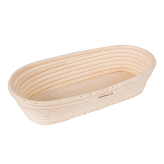 Bakemaster Oval Proving Basket 27 x 13 x 6.5cm - Rattan