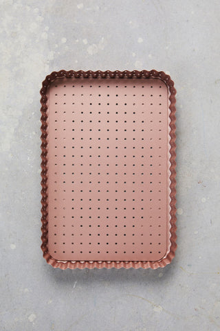 Wiltshire Rose Gold Perforated Large Rectangle Tart Pan