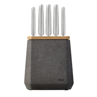 Furi Stone Knife Block Flint Terrazzo Set 6 Piece