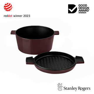 Stanley Rogers Cast Iron French Oven Bordeaux 24cm