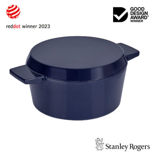 Stanley Rogers Cast Iron French Oven Mid Blue 24cm