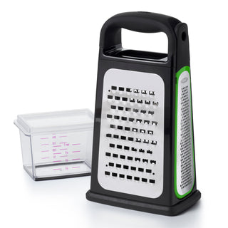 Oxo Etched Box Grater with Removable Zester