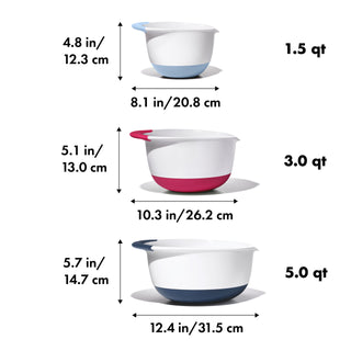 Oxo 3-Piece Mixing Bowl Set