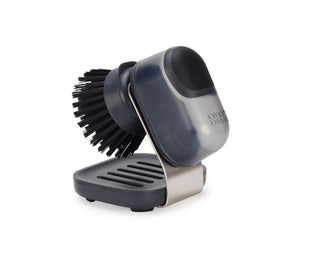 Joseph Joseph SinkTech Soap-dispensing palm brush with stainless-steel storage stand