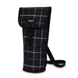 PackIt Freezable Napa Wine Bag - Black Grid