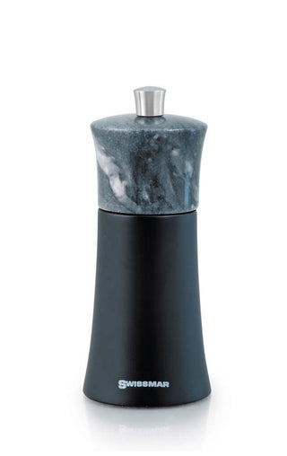 Swissmar Torre Salt Grinder With Granite Top 15cm Black Matte