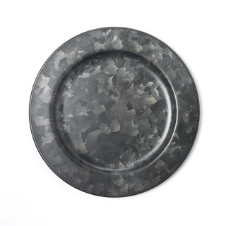 Chef Inox Round Plate Wide Rim Black Galvanised Plain Rim 230mm