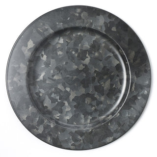 Chef Inox Round Plate Wide Rim Black Galvanised Plain Rim 280mm