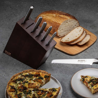 Global Kyoto 7 Piece Knife Block Set, Stained Ash