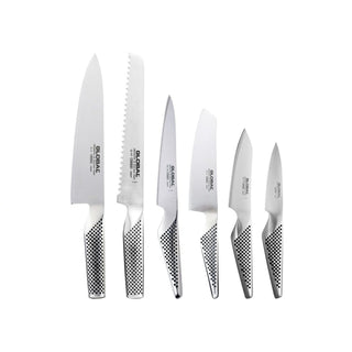 Global Hashira 7pc Knife Block Set - Maple