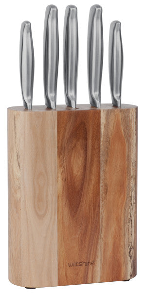 Wiltshire Metropolitan Stainless Steel Block - 6Piece