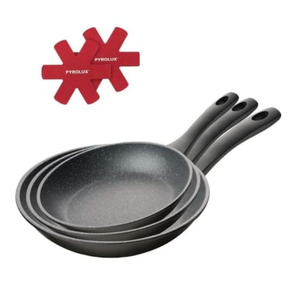 Pyrolux Pyrostone 3 Piece Fry Pan Set