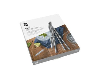 Wmf Baric Stainless Steel Straws 6pce set - straight - NEW ITEM!!