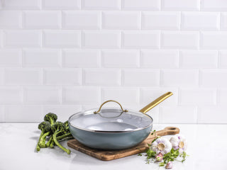GreenPan Padova Smokey Blue Covered Wok 28cm/3.7L