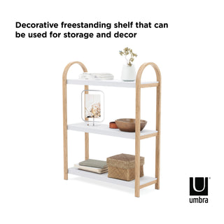 Umbra Bellwood Freestanding Shelf 3 Tier - White/Natural