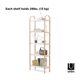 Umbra Bellwood Freestanding Shelf 5 Tier - White/Natural