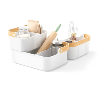 Umbra Bellwood Storage Bin - Medium - White/Natural