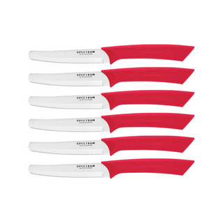 Scanpan Spectrum Steak Knife 6 Piece Set 10cm - Red