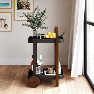Umbra Bellwood Bar Serving Cart - Black/Walnut