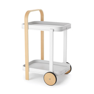 Umbra Bellwood Bar Serving Cart - White/Natural